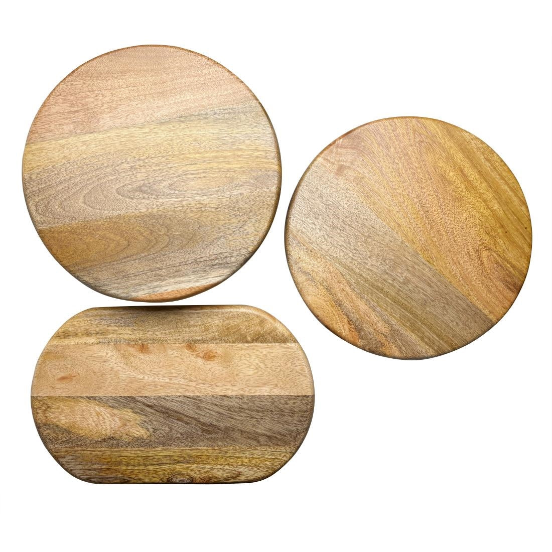 Olympia Mango Wood Round Display Stand with Legs 300x80mm