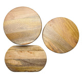 Olympia Mango Wood Round Display Stand with Legs 300x80mm