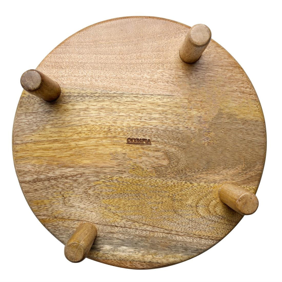 Olympia Mango Wood Round Display Stand with Legs 300x80mm
