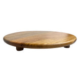 Olympia Mango Wood Round Display Stand with Legs 300x40mm