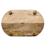 Olympia Mango Wood Rounded Rectangular Display Stand with Legs 350x220mm