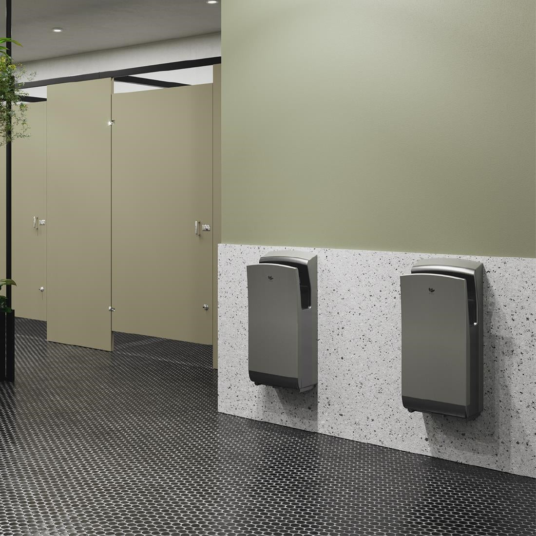 Dryflow SteelForce Hands-In Hand Dryer with HEPA filter SFSS02