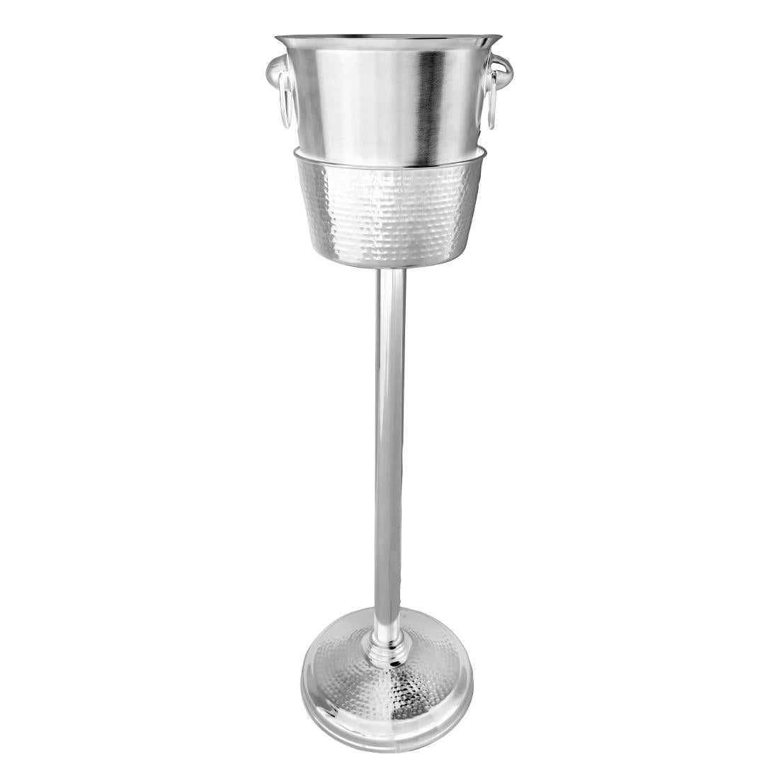 Olympia Wine Bucket Stand Hammered Stainless Steel