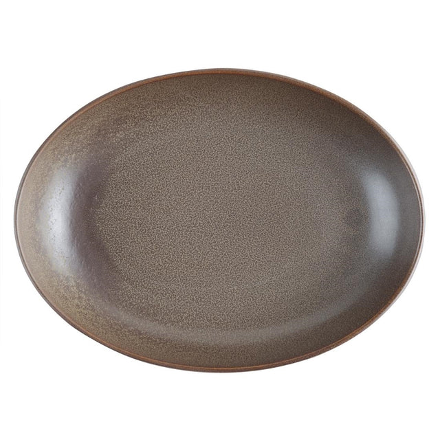 Olympia Ember Oval Bowls Mahogany 265x200mm (4 Pack)