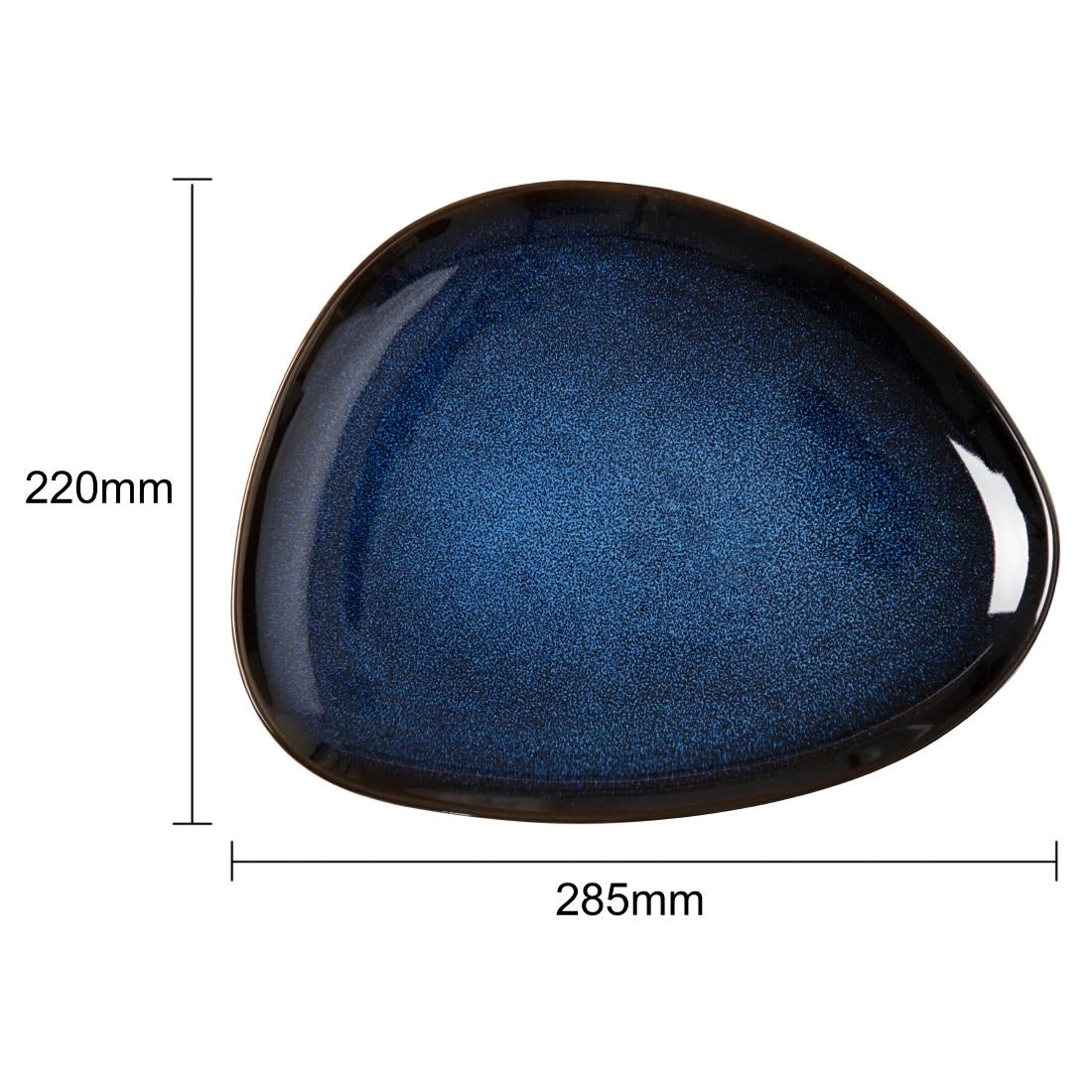 Olympia Luna Triangular Plates Midnight Blue 275x210mm (6 Pack)