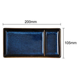 Olympia Luna Rectangular Dipping Plates Midnight Blue 204x105mm (6 Pack)