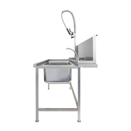Classeq Pass Through Dishwasher Table with Spray Mixer T15SENL
