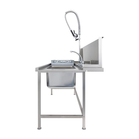 Classeq Pass Through Dishwasher Table with Spray Mixer T15SENL