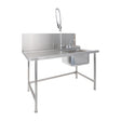 Classeq Pass Through Dishwasher Table with Spray Mixer T15SENL