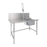 Classeq Pass Through Dishwasher Table with Spray Mixer T15SENL