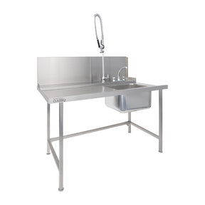 Classeq Pass Through Dishwasher Table with Spray Mixer T15SENL