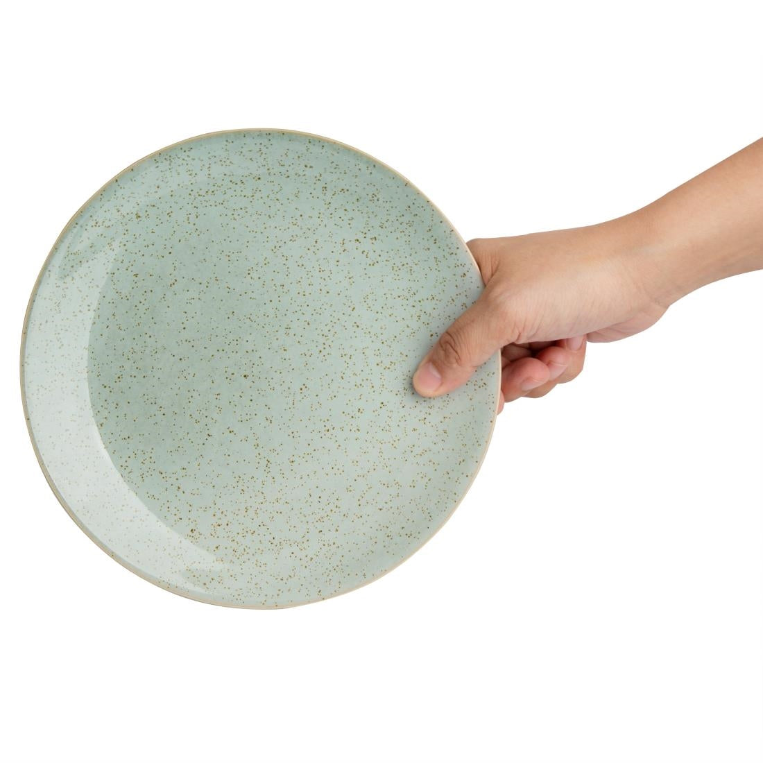 Olympia Origin Coupe Plates Duck Egg Blue 200mm (4 Pack)