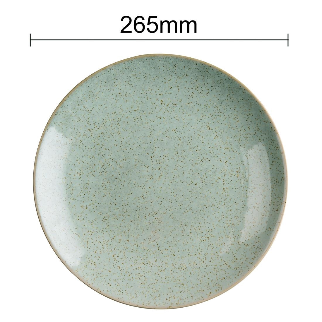 Olympia Origin Coupe Plates Duck Egg Blue 260mm (4 Pack)