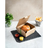 Vegware Microflute Hinged Hot Boxes 6x6" (210 Pack)