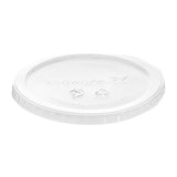 Vegware Round PLA Deli Pot Lids - Fits 8-32oz Pots (500 Pack)