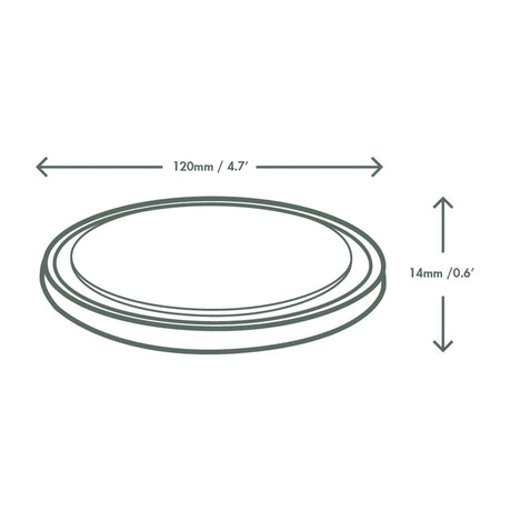 Vegware Round PLA Deli Pot Lids - Fits 8-32oz Pots (500 Pack)