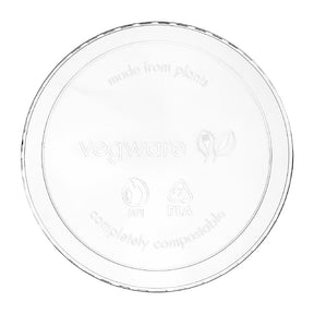 Vegware Round PLA Deli Pot Lids - Fits 8-32oz Pots (500 Pack)