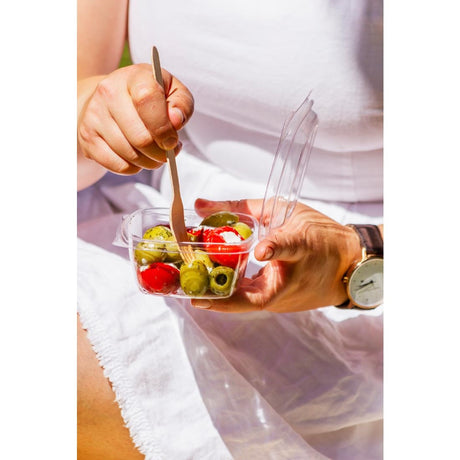 Vegware PLA Hinged Deli Containers 8oz (300 Pack)