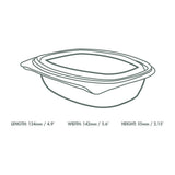 Vegware PLA Hinged Deli Containers 12oz (300 Pack)