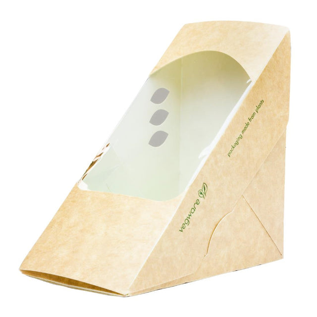 Vegware Deepfill Sandwich Wedges Kraft 75mm (500 Pack)