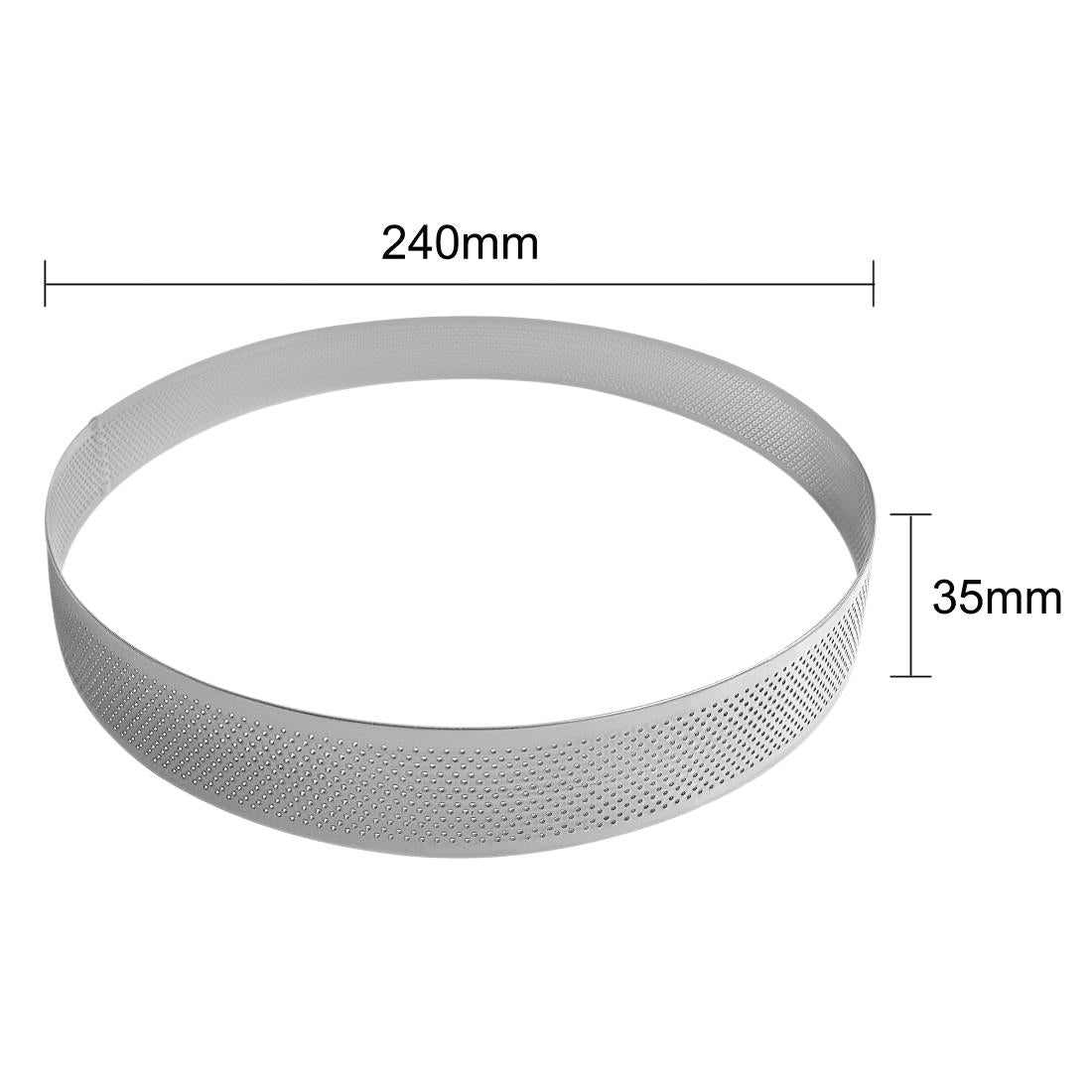 Vogue Round Perforated Cake Ring Round -240x35mm