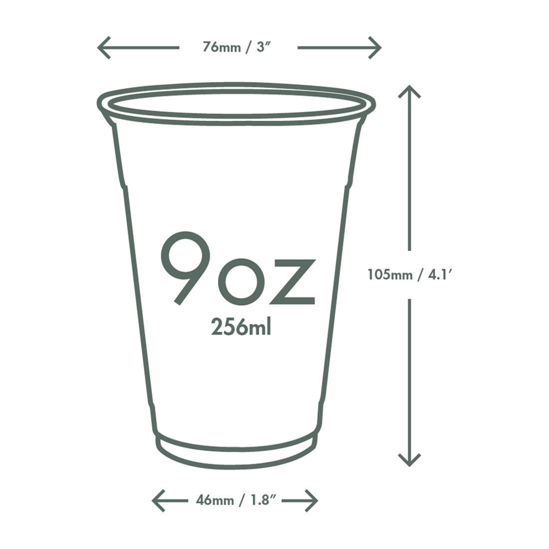 Vegware PLA Cold Cups 76-Series 256ml (1000 Pack)