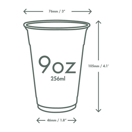 Vegware PLA Cold Cups 76-Series 256ml (1000 Pack)