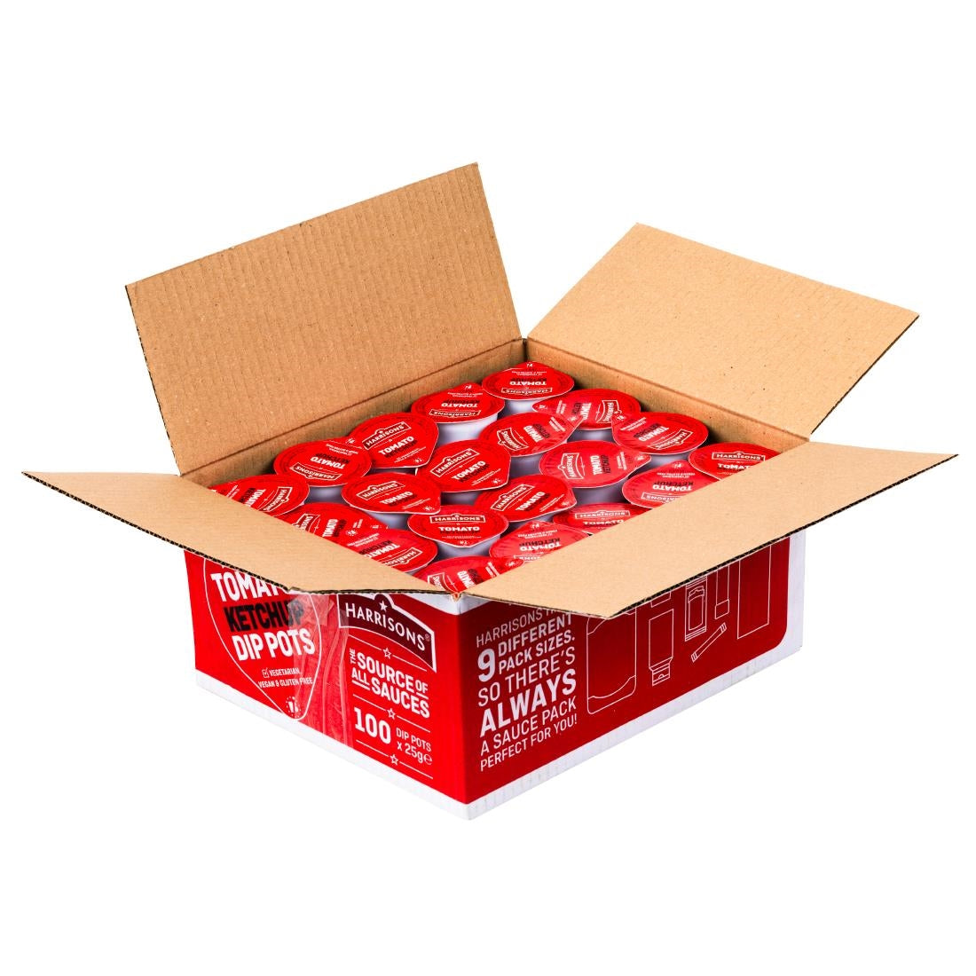 Harrisons Tomato Dip Pots 25g (100 Pack)