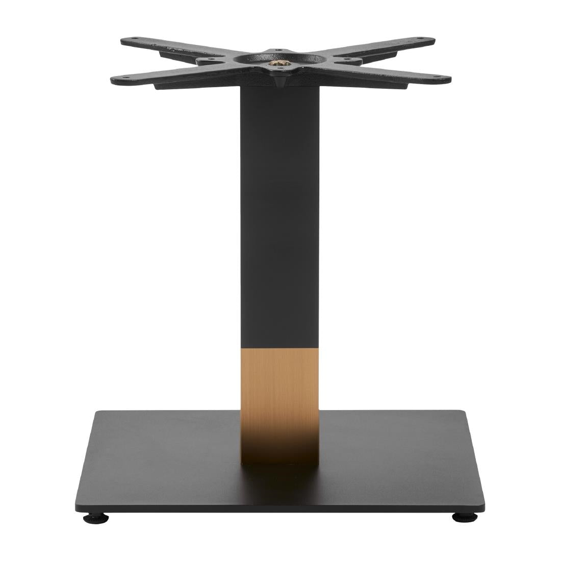 Boston Sleek Small Square Coffee Table Base Black & Gold