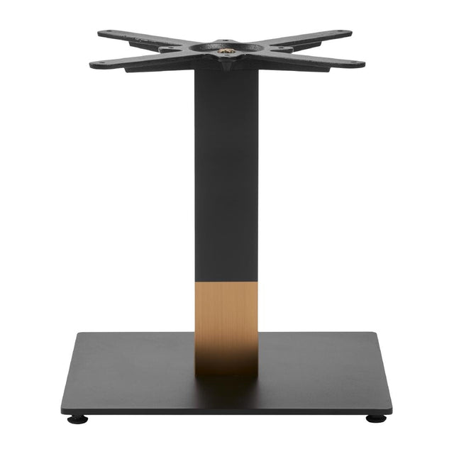Boston Sleek Small Square Coffee Table Base Black & Gold