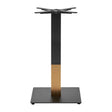 Boston Sleek Small Square Dining Table Base Black & Gold