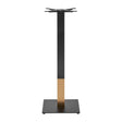 Boston Sleek Small Square Bar Height Table Base Black & Gold