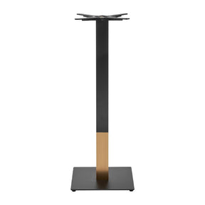 Boston Sleek Small Square Bar Height Table Base Black & Gold
