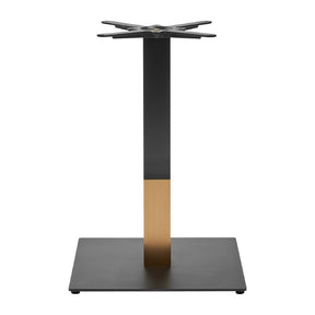 Boston Sleek Large Square Dining Table Base Black & Gold