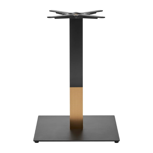 Boston Sleek Large Square Dining Table Base Black & Gold