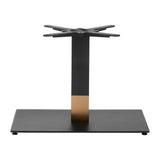 Boston Sleek Small Rectangular Coffee Table Base Black & Gold