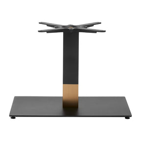 Boston Sleek Small Rectangular Coffee Table Base Black & Gold