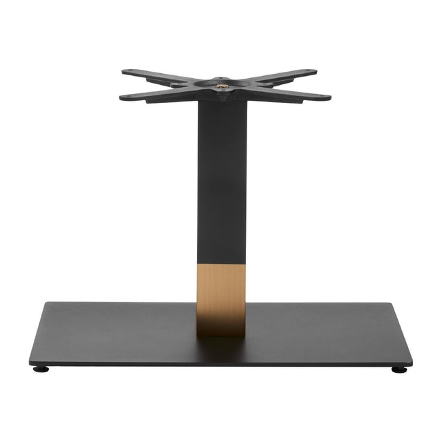 Boston Sleek Small Rectangular Coffee Table Base Black & Gold