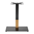 Boston Sleek Small Rectangular Dining Table Base Black & Gold