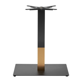 Boston Sleek Small Rectangular Dining Table Base Black & Gold