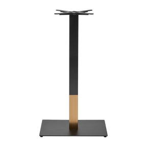 Boston Sleek Small Rectangular Bar Height Table Base Black & Gold