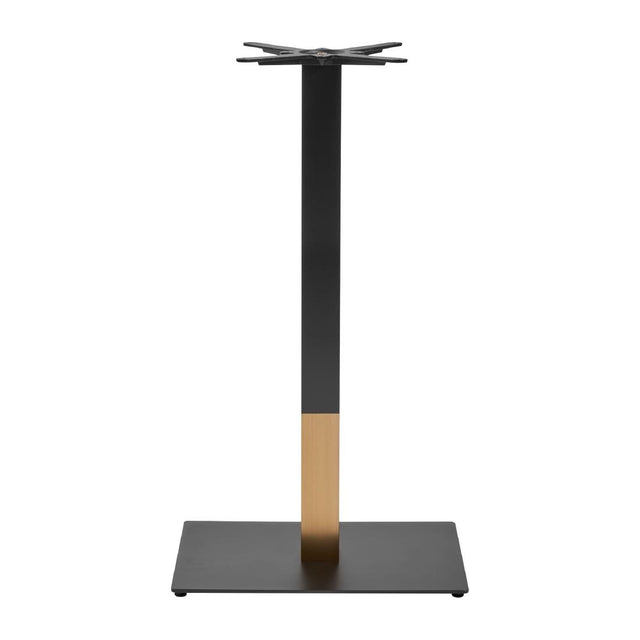 Boston Sleek Small Rectangular Bar Height Table Base Black & Gold