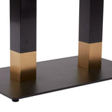 Boston Sleek Large Rectangular Coffee Table Base Black & Gold