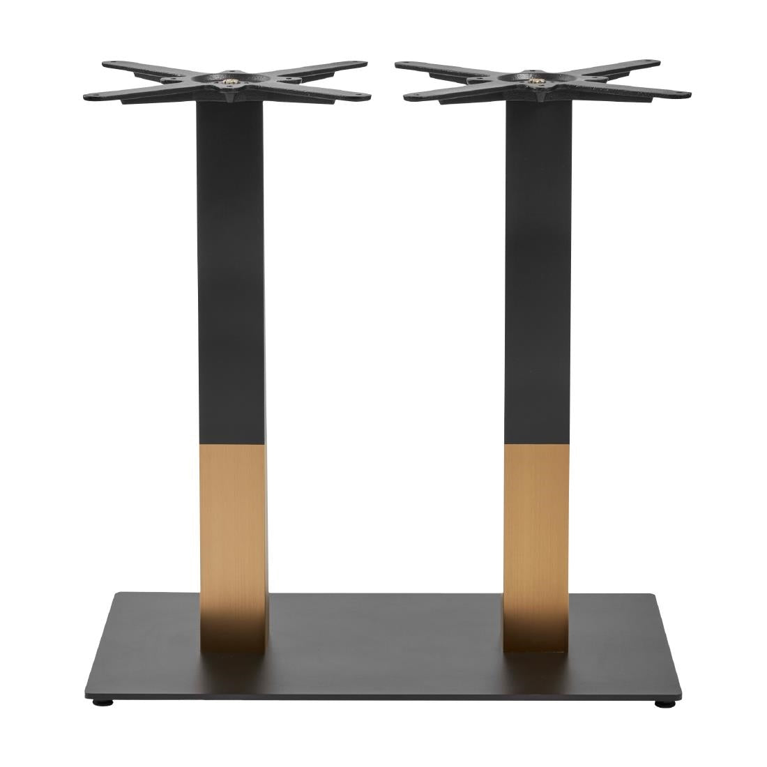 Boston Sleek Large Rectangular Dining Table Base Black & Gold