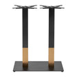 Boston Sleek Large Rectangular Mid Height Table Base Black & Gold