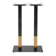 Boston Sleek Large Rectangular Bar Height Table Base Black & Gold