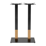Boston Sleek Large Rectangular Bar Height Table Base Black & Gold
