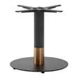 Boston Sleek Small Round Coffee Table Base Black & Gold