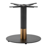 Boston Sleek Small Round Coffee Table Base Black & Gold