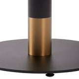 Boston Sleek Small Round Coffee Table Base Black & Gold